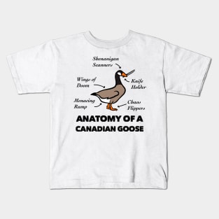 Anatomy of a Canadian Goose Kids T-Shirt